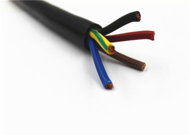 สายทองแดงสีดำมีความยืดหยุ่น 5 Core Flex Cable BC วัสดุ CCA